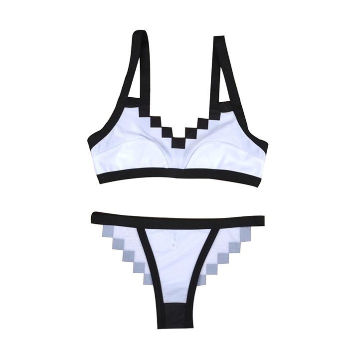 PHOTNO Women Lingerie Stitching Underwear Suits N2