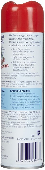 Carpet Fresh 280174 No-Vacuum Aerosol Foam Carpet Odor Eliminator N4
