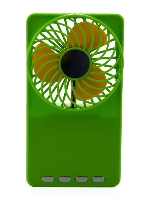 Happy-top&reg; 3 Speeds Portable Mini USB Desktop Fan Rechargeable Emergency Power Bank Ultra-thin Summer Fan Handheld... N18
