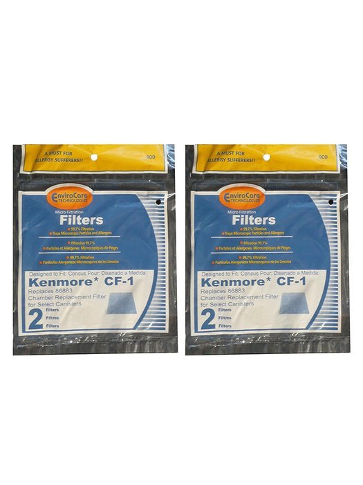 (4) Kenmore Sears Progressive Foam Filter CF1, Progressive & Whispertone, Panasonic Vacuum Cleaners, 86883, 86880...