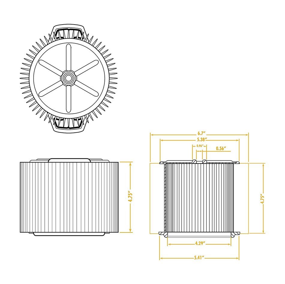 WORKSHOP Wet Dry Vac Filter WS22200F Fine Dust Wet Dry Vacuum Filter (Single Shop Vacuum Cleaner Filter Cartridge... N11