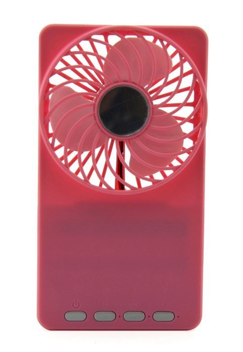 Happy-top&reg; 3 Speeds Portable Mini USB Desktop Fan Rechargeable Emergency Power Bank Ultra-thin Summer Fan Handheld... N25