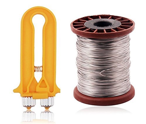 Forsun Stainless Steel Wire 500g (0.5mm diameter) For Hive Frames + Wire Tensioner Crimp N2