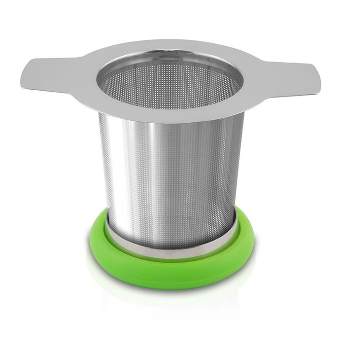 ECOSENS Stainless Steel Mesh Loose Leaf Tea Infuser with Lid and Hot Resistant Silicone Liner - Perfect Strainer...