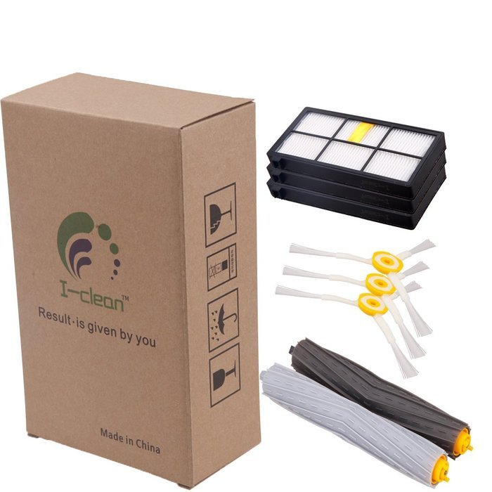I-clean Replacement Accessories Kit for iRobot Roomba 880 870 900, including 4Hepa Filter, 4Side Brush, 2Tangle-Free... N7