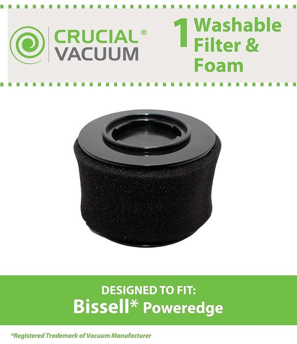 Bissell PowerEdge Washable Dust Cup Filter Fits Bissell PowerEdge Hard Floor Vacuum 81L2, 81L2T; Washable & Reusable... N3