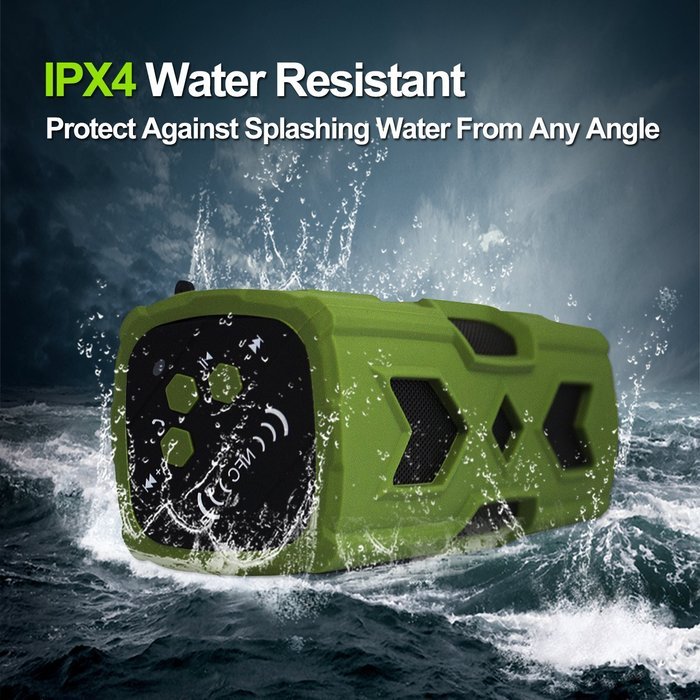 Wireless Portable Outdoor Sport Waterproof Shower Bluetooth Speaker 4.0 NFC Shockproof Dustproof 3D Sound,Power... N3