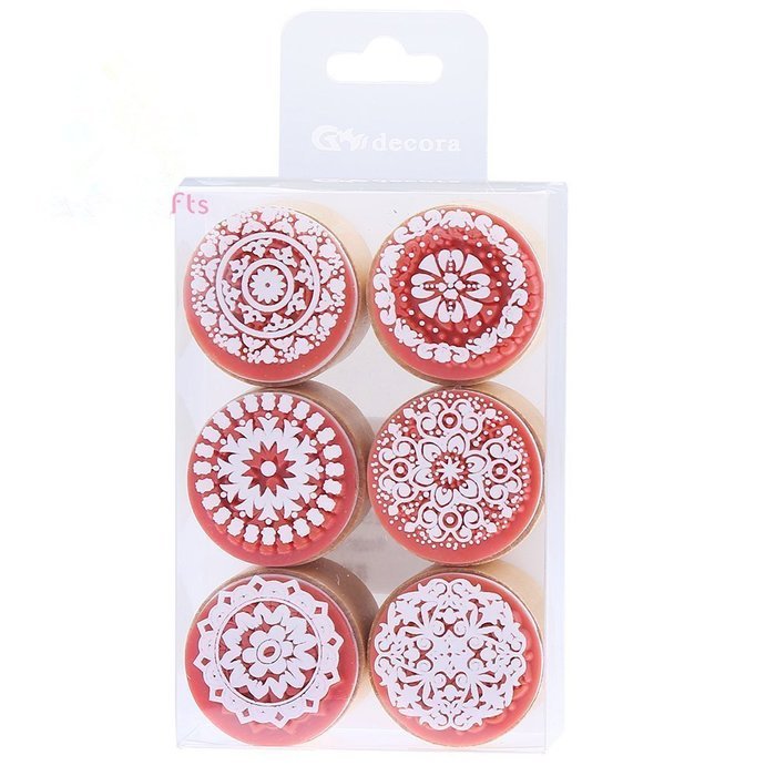 6pcs/lot 3x2.2cm Greeting Round Wooden Rubber Stamp(Miss you/For you/Thank you/Love/My Friend/Good Luck) (letter... N2