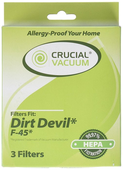 1 Dirt Devil F45 HEPA Canister Filter, Foam Filter & Exhaust Filter Fits Dirt Devil F45, Pets Canister Vacuum...