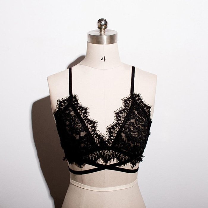 1Set Sexy Lingerie，Beautyvan Comfortable Boho Translucent Underwear Sheer Lace Frenum Strap Lingerie Bra Top (... N3