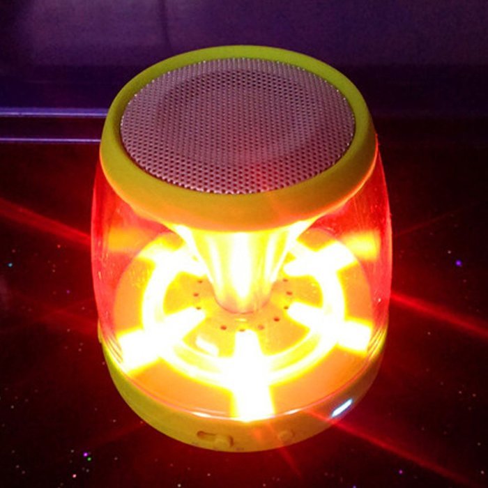 Ultra-Portable Wireless Bluetooth Speaker with Multi-Color LED Light Show，Build-in FM Radio,AUX,MIC,TF Card Slot... N4