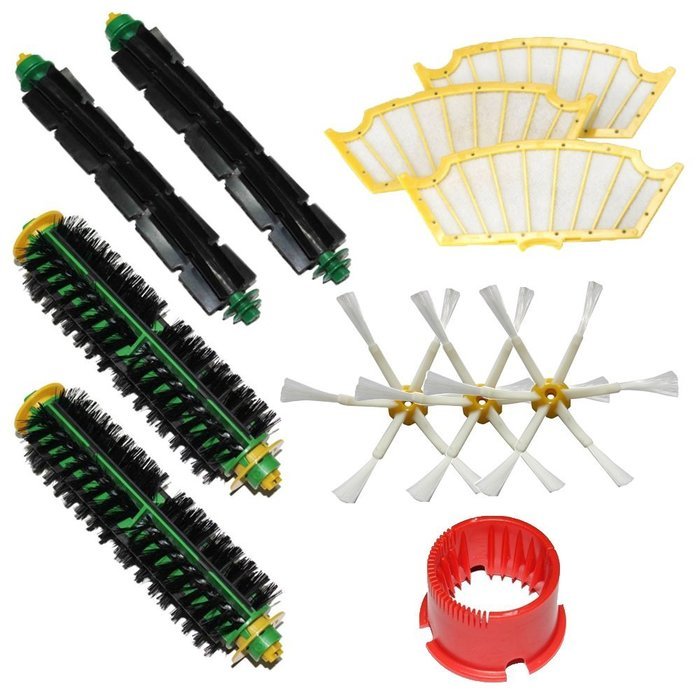 SHP-ZONE 2 Bristle Brushes & 2 Flexible Beater Brushes & 3 Side Brushes 6-Armed & 3 Filters & Brush Cleaning Tool...