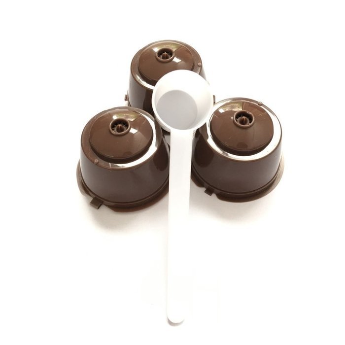 3pcs/pack Plastic Refillable Reusable Coffee Capsule Compatible with Dolce Gusto Machine Compatible with Mini... N2