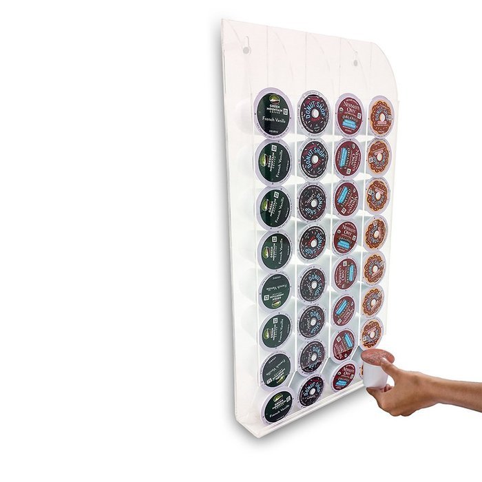 OnDisplay Wall Mounted Acrylic Keurig K-Cup Coffee Pod Holder N2