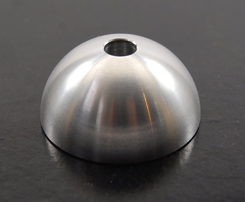 45 rpm vinyl record TURNTABLE ADAPTER --- METAL DOME --- NEW - 7"