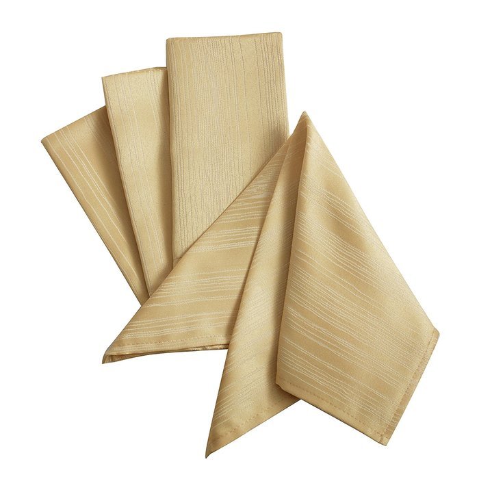 Benson Mills Flow Heavy Weight "Spill Proof" Fabric Napkins (Set of 4), 18"x 18", Taupe N10