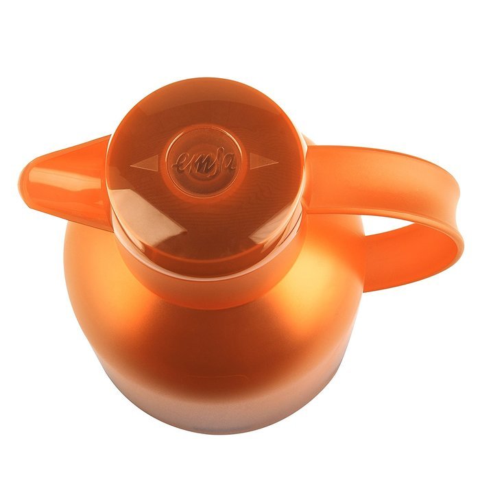 Emsa Samba Quick Press Insulated Server, 34-Ounce, Translucent Orange N2