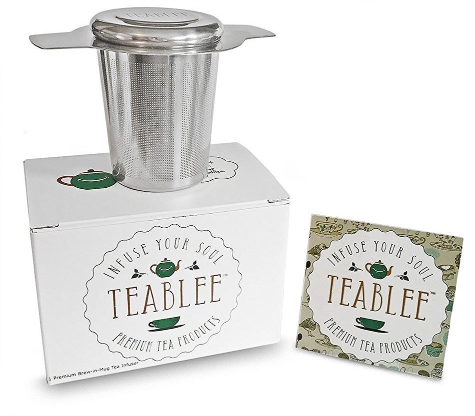 Teablee Tea Infuser Loose Leaf Tea Strainer 304 Stainless Steel Extra-Fine Mesh with Lid - Best for Fine Loose...