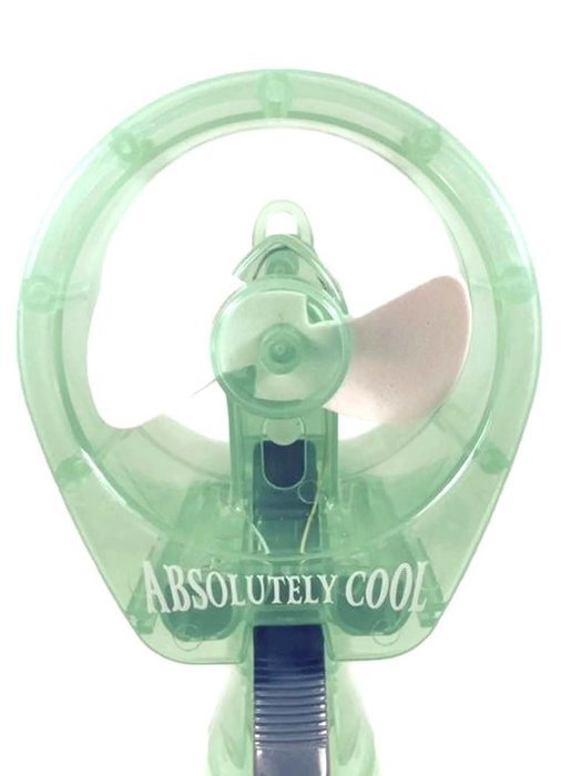New Absolutely Cool Green Portable Misting Fan Handheld Battery Operated &hellip; N7