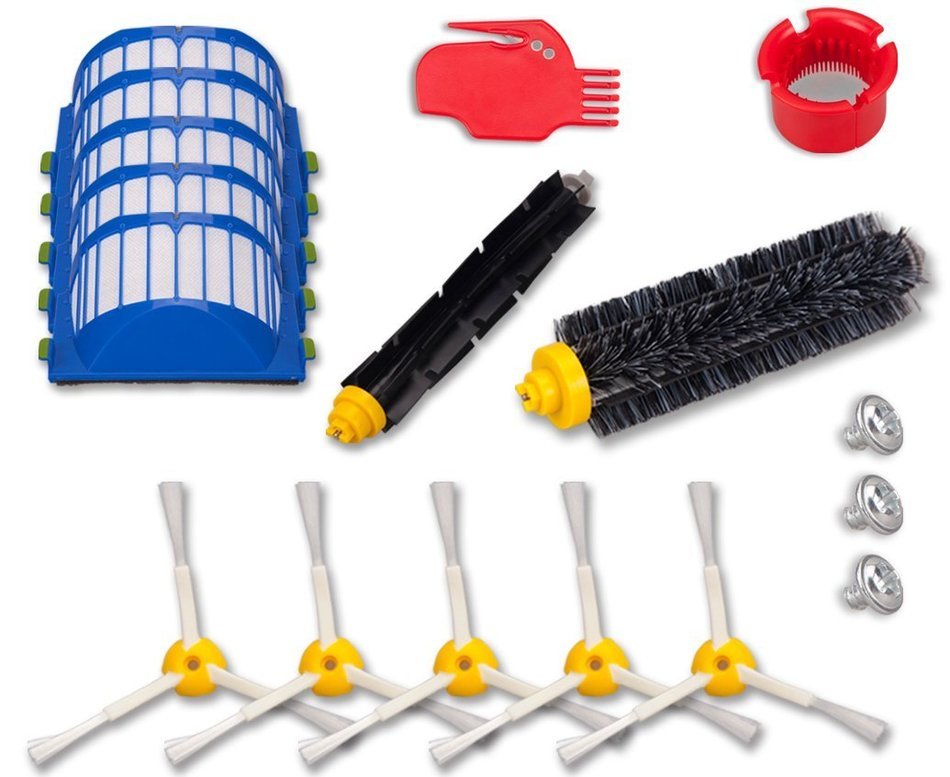 I-clean 1Pc Flexible Beater Brush,1Pc Bristle Brush,5Pcs Filters, 5Pcs 3-Armed Brushes, Cleaing tool (A&B) For... N2