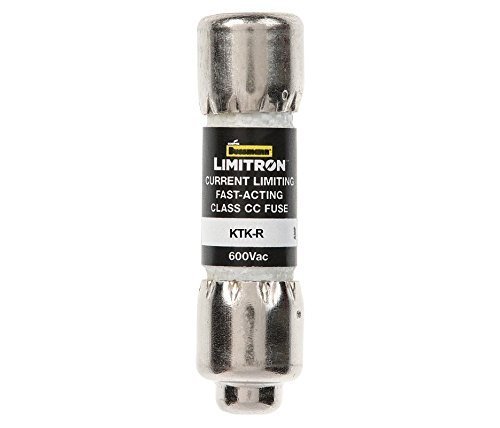 Bussmann KTK-R-20 20 Amp Fast Acting Branch Circuit Fuse Class CC Rejection Feature Melamine Tube 600V UL Listed...