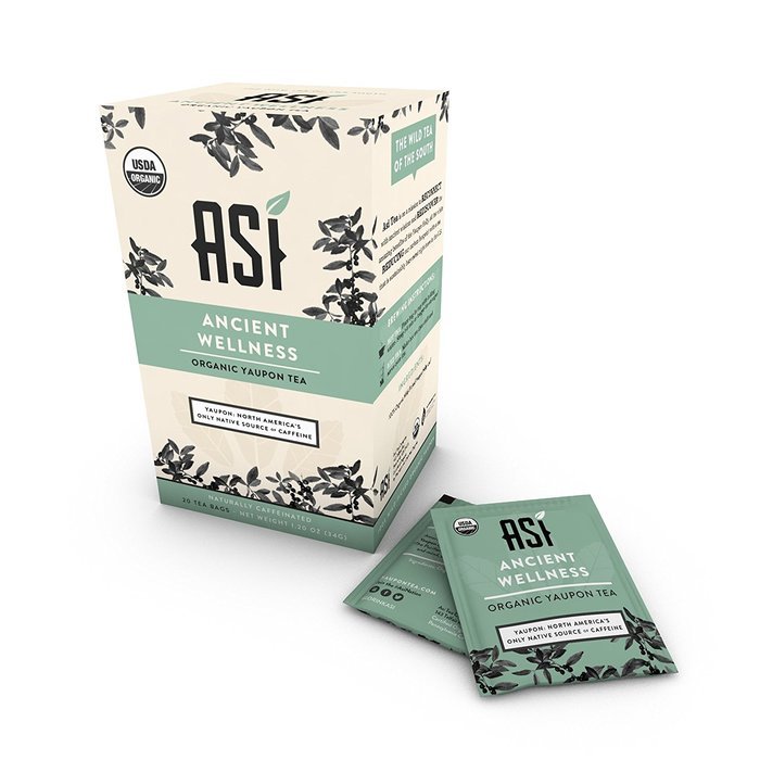 Asi Yaupon Tea Organic Box, Ancient Wellness - Traditional, 20 Tea Bags N5