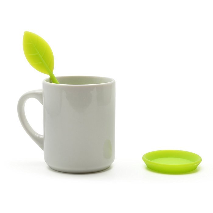 Red Silicone Tea Infuser Leaf Handle with Steel Ball N3