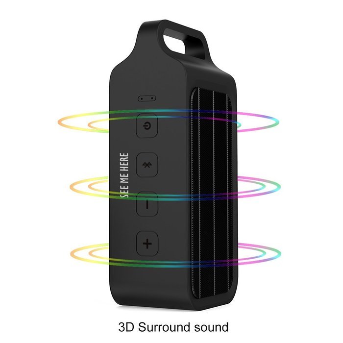 Bluetooth Speaker See Me Here BV380 Portable Wireless Bluetooth Speaker with Super Bass Radiator 3W*2 output Bluetooth... N5