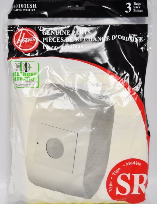 Hoover Durros Type SR Allergen Filtration Media Paper Vacuum Bags 401011SR