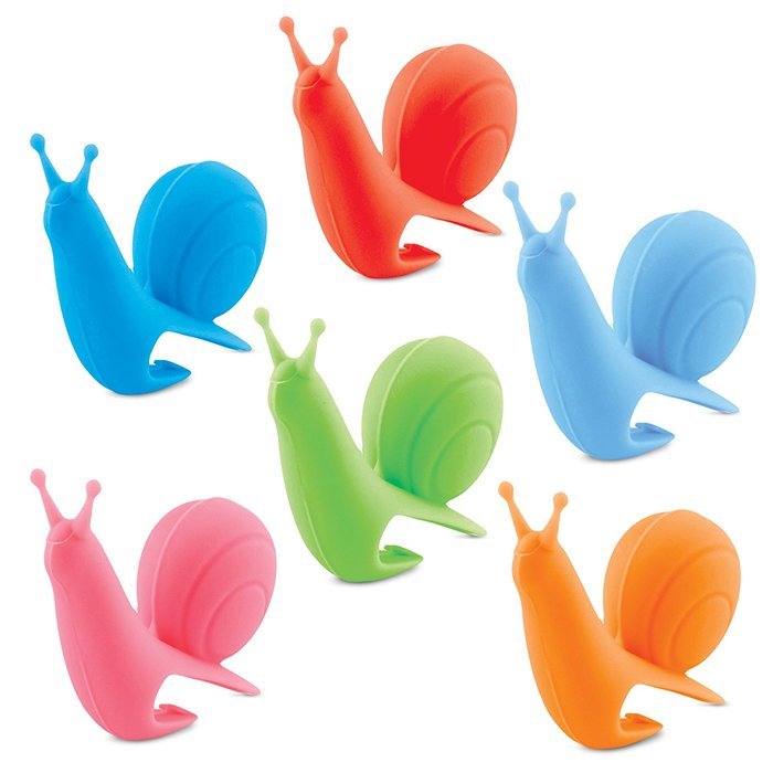 EasyLife Snail Tea Bag Holder - Set of 6 - Washable & Reusable