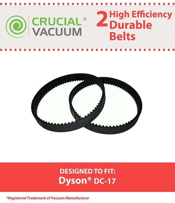 2 Dyson DC17 Geared Long Life Belts (10MM), Compare to Dyson DC-17 Part 911710-01 (91171001), Designed & Engineered...