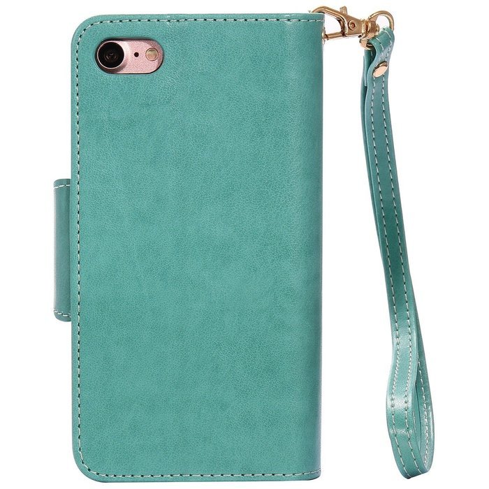 iPhone 7 Case, iPhone 7 Wallet Case,PHEZEN Beauty Flower Girl Cat Design PU Leather Wallet Case Stand Flip Case... N7