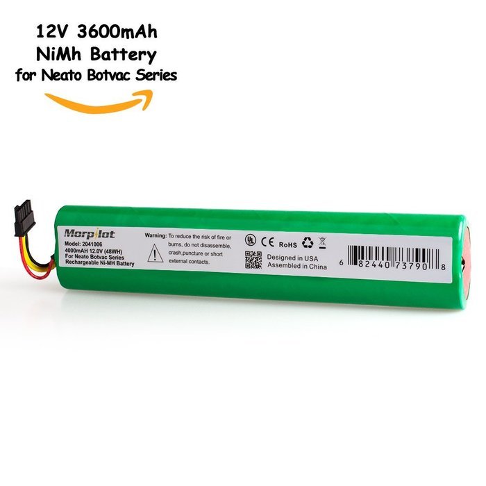 Morpilot 12V 4000mAh Extended NiMh Battery Pack for Neato Botvac Series and Botvac D Series Robots, Botvac 70e... N2