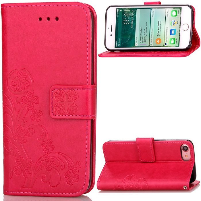 iPhone 7 Case, iPhone 7 Wallet Case,PHEZEN Beauty Flower Girl Cat Design PU Leather Wallet Case Stand Flip Case... N15