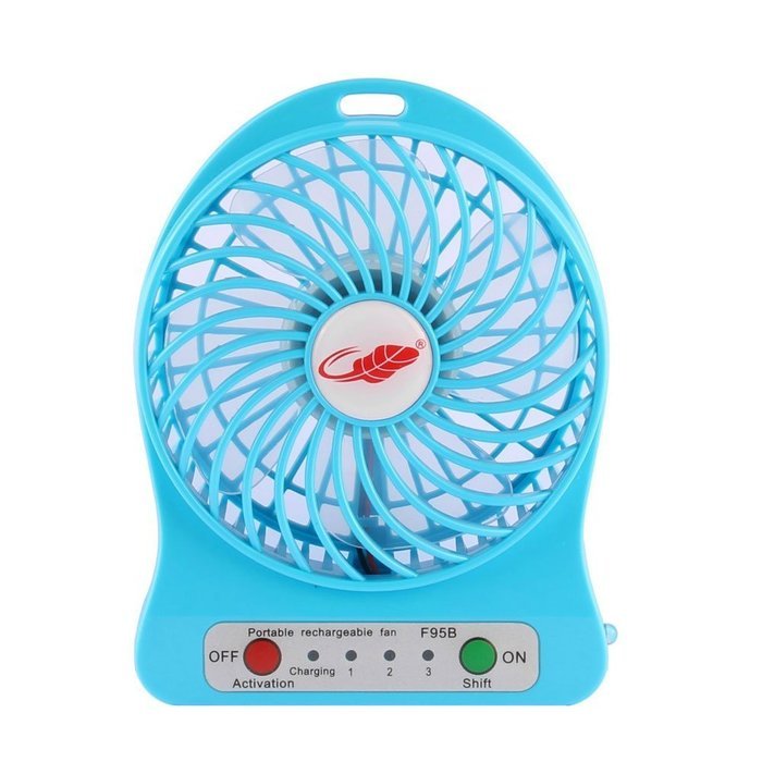 Rasse&reg; FB96 4-inch Portable USB Fan with 2200MAH Rechargeable Battery and Flashlight, for Traveling,Fishing,Camping... N6