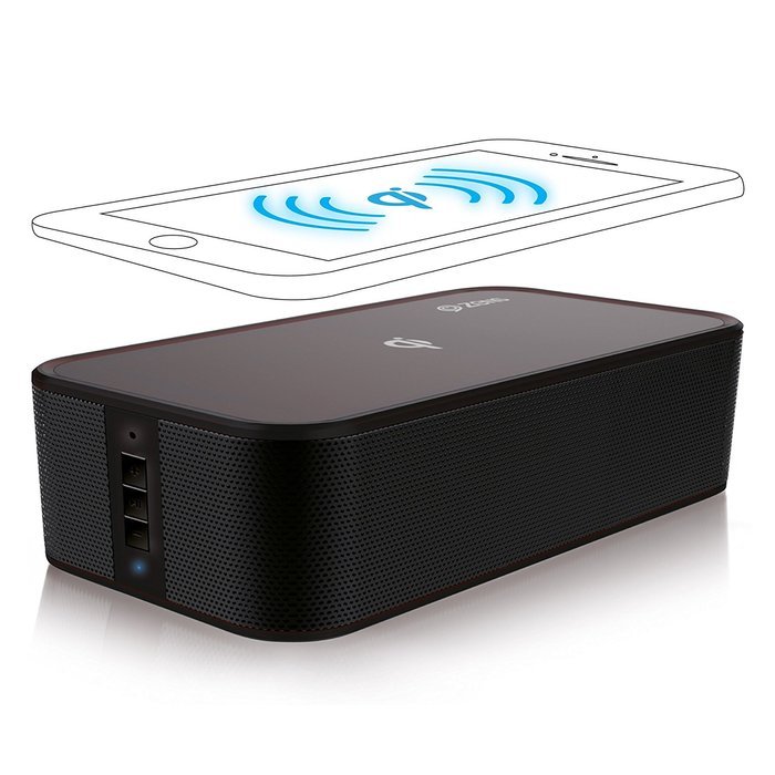 ZENS Portable Bluetooth Speaker Wireless Charger Power Bank &ndash; Qi Charging - 2 x 5W Speakers &ndash; NFC Enabled - for... N2
