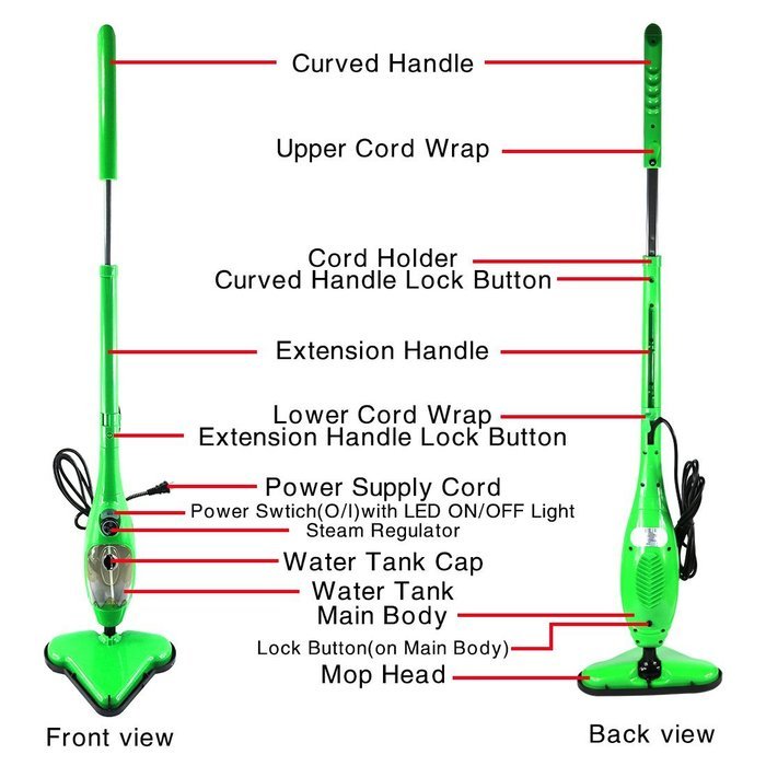 MissyeeDirect Steam Mop X5 Steam Cleaners for Floor Carpet Window Clothes Kitchen Bathroom N6