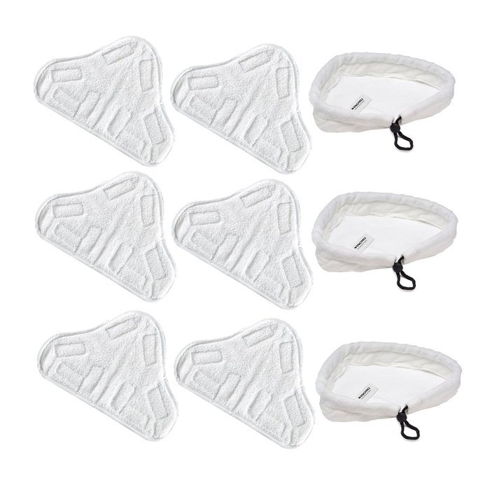 Winomo Replacement Microfiber Pads for H2O X5 Vax S2 Steam Mop 9-pack White N3