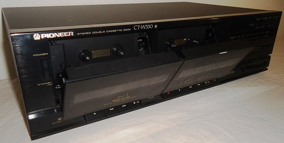 Pioneer CT-W330 Recordable Stereo Dual Cassette Tape Deck -With Deck II ...