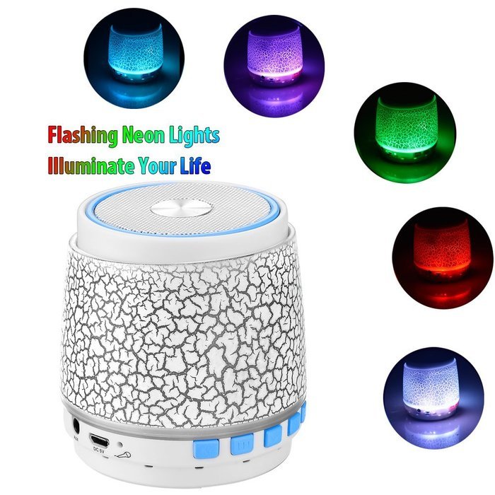 Bluetooth Speakers Vanten Mini Portable Stereo Glow in the Dark Sparkle Neon Flashlight LED with Built-in Mic... N8