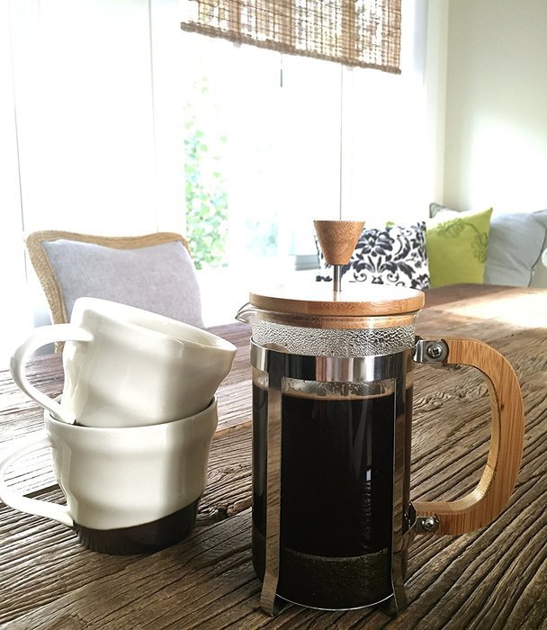 French Press Coffee Maker, Trendy Bamboo, BONUS Measuring Spoon, Ideal Size, Brew 2.5 Cups, Perfect For Your Home... N2