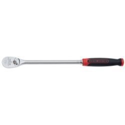 KD Tools (KDT81265) 3/8 Drive 84 Tooth Full Polish Long Handle Ratchet - Cushion Grip Handle by KD Tools