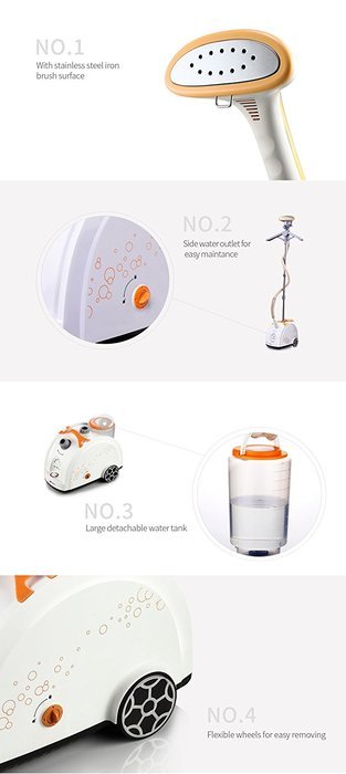 Summer Promotion Kazoo 1200 ml Professional Garment Clothes Fabric Steamer Portable Wrinkle Remover Iron Steam N2