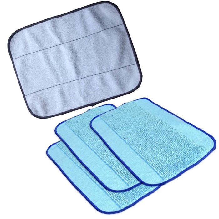 4-Pack Mixed Microfiber Mopping Cloths 3 wet + 1 dry for iRobot Braava 380 380t 320 Mint 4200 4205 5200 5200C...