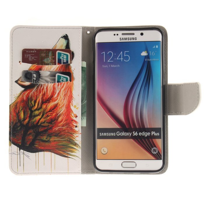 S6 Edge Case, DRUnKQUEEn&reg; PU Leather Credit Card Holder Case Stand Feature Wallet Type Flip Folio Cover - for... N2