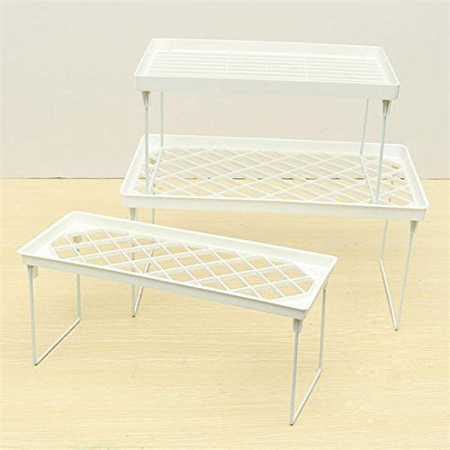 Plastic Foldable Storage Racks Home Bathroom Closet Kitchen Shelving Shelf Holders Organizer N2