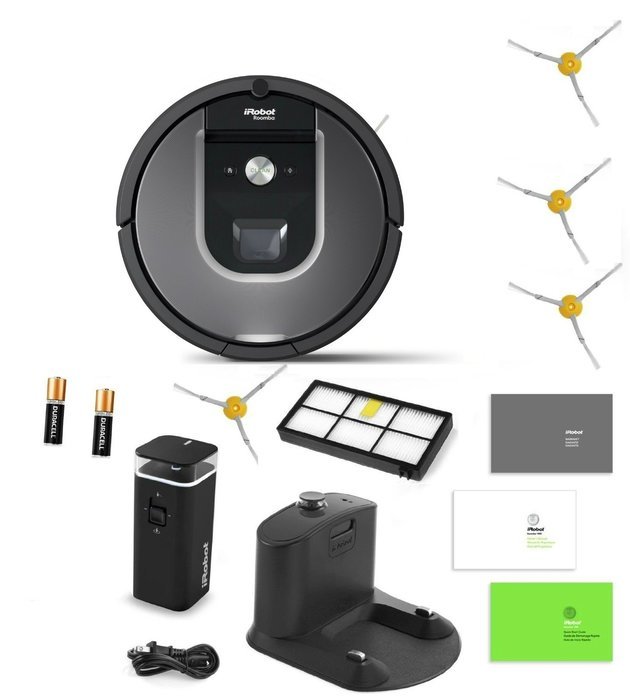 iRobot Roomba 960 Robotic Vacuum Cleaner Comes With 1 Dual Mode Virtual Wall Barrier (With Batteries) + Extra... N4