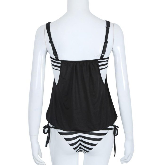 HOT Sale!MOKINGTOP,Canserin Women Striped Splicing Spaghetti Strap Swimwear N28