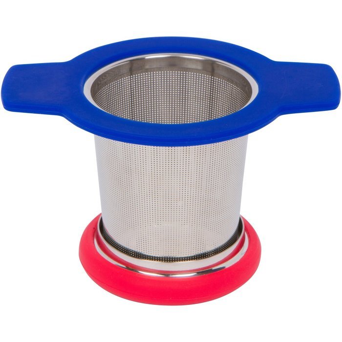 Premium Stainless Steel Tea Infuser Strainer - Standard Size Tea Strainer with Silicone Lined Lid with Finest... N4