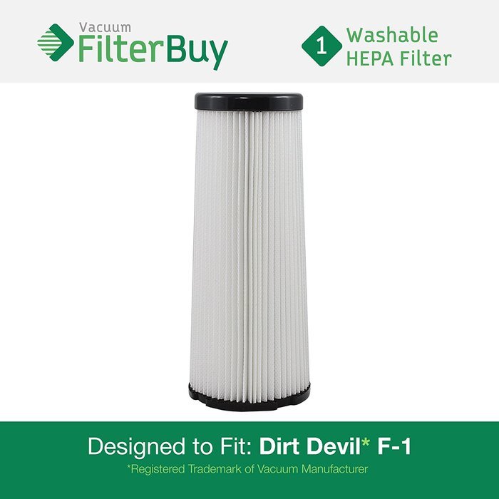 Dirt Devil F1 (F-1) Washable and Reusable Replacement Filter. Designed by FilterBuy to Replace Dirt Devil Part...